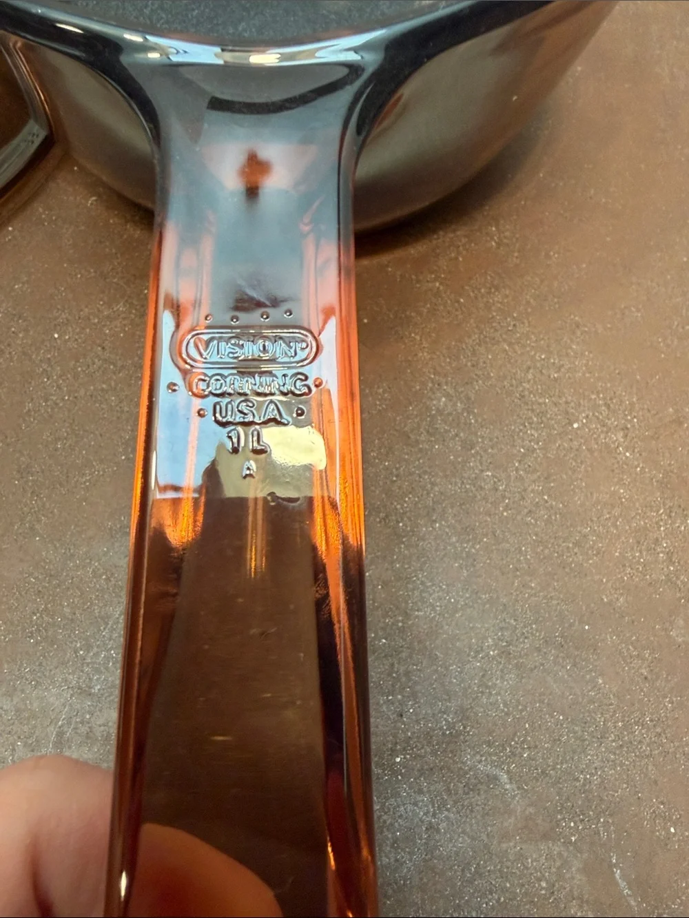 Corning Vision 1 liter / Covered Saucepan Corningware Amber Vision Sauce Pan